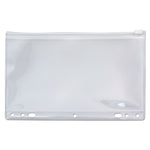 Zip-All Ring Binder Pocket, 2- to 7-Hole Punched, 6" x 9.5", Clear