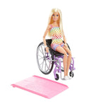Mattel Barbie Fashionistas Doll With Wheelchair, Blond Hair, 2/Pack (HJT13)