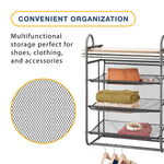 Whitmor 3-Shelf Hanging Closet Organizer, Black (6905-12085)