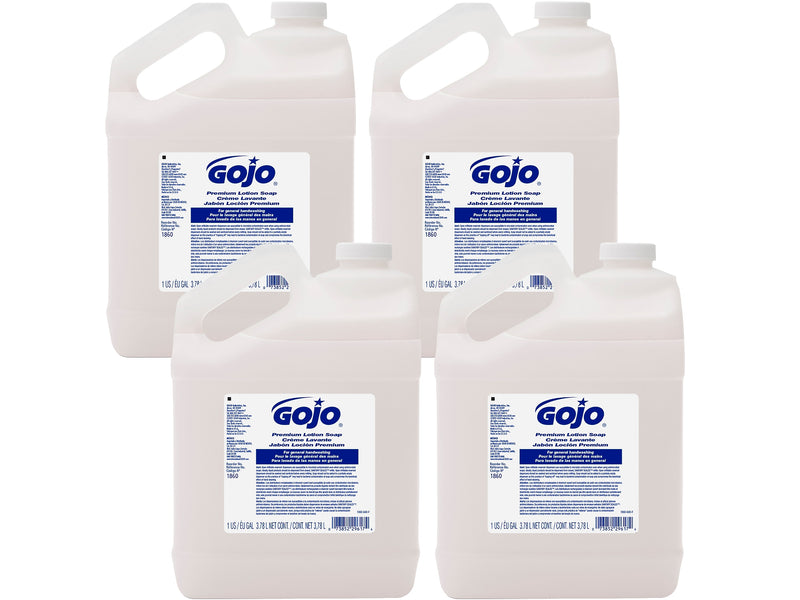 GOJO Premium Liquid Hand Soap Refill for 1860-04 Dispenser, Waterfall Scent, 128 oz., 4/Carton (1860-04CT)