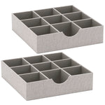 Household Essentials Drawer Organizer Tray, 9 Square Compartment (7476-1)
