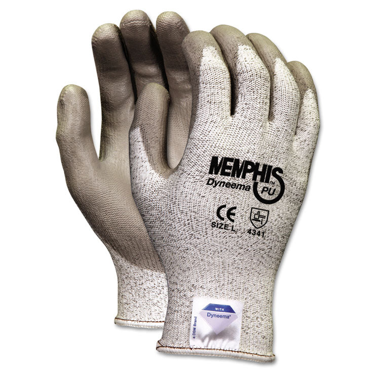 Dyneema Gloves, EN388: 4341, Large, Gray/White, Pair