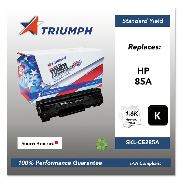 751000nsh1100 Remanufactured Ce285a (85a) Toner, 1,600 Page-Yield, Black
