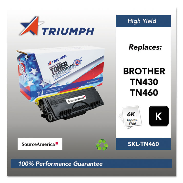 751000nsh0122 Remanufactured Tn460 High-Yield Toner, 6,000 Page-Yield, Black