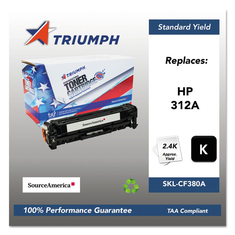 751000nsh1406 Remanufactured Cf380a (312a) Toner, 2,400 Page-Yield, Black