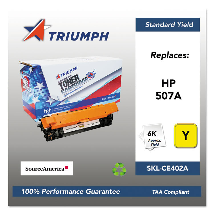 751000nsh1281 Remanufactured Ce402a (507a) Toner, 6,000 Page-Yield, Yellow