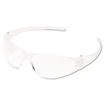 Checkmate Wraparound Safety Glasses, Clr Polycarbonate Frame, Coated Clear Lens