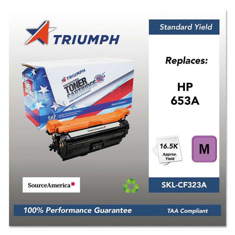 751000nsh1606 Remanufactured Cf323a (653a) Toner, 16,500 Page-Yield, Magenta