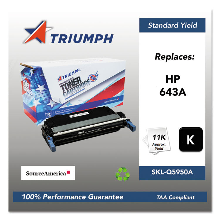 751000nsh0283 Remanufactured Q5950a (643a) Toner, 11,000 Page-Yield, Black