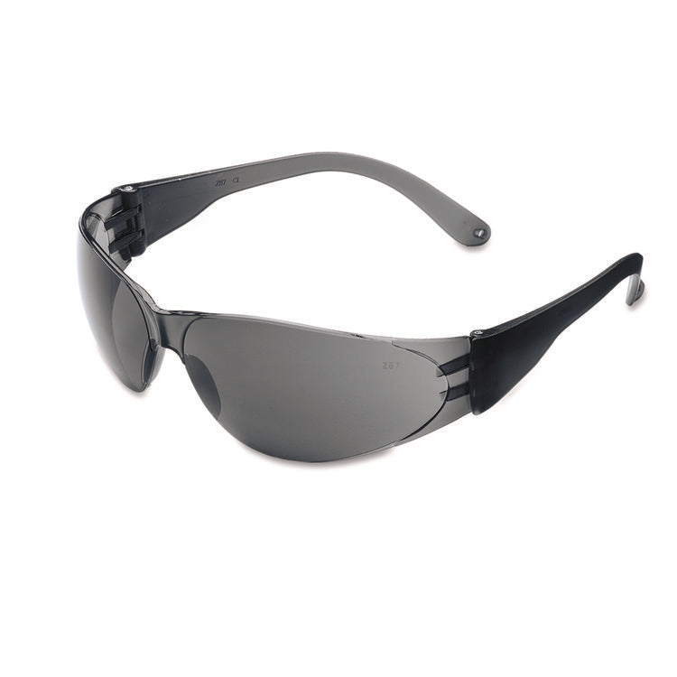 Checklite Scratch-Resistant Safety Glasses, Gray Lens, 12/box