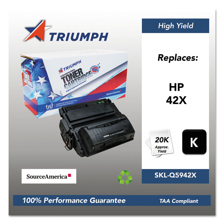 751000nsh0181 Remanufactured Q5942x (42x) High-Yield Toner, 20,000 Page-Yield, Black