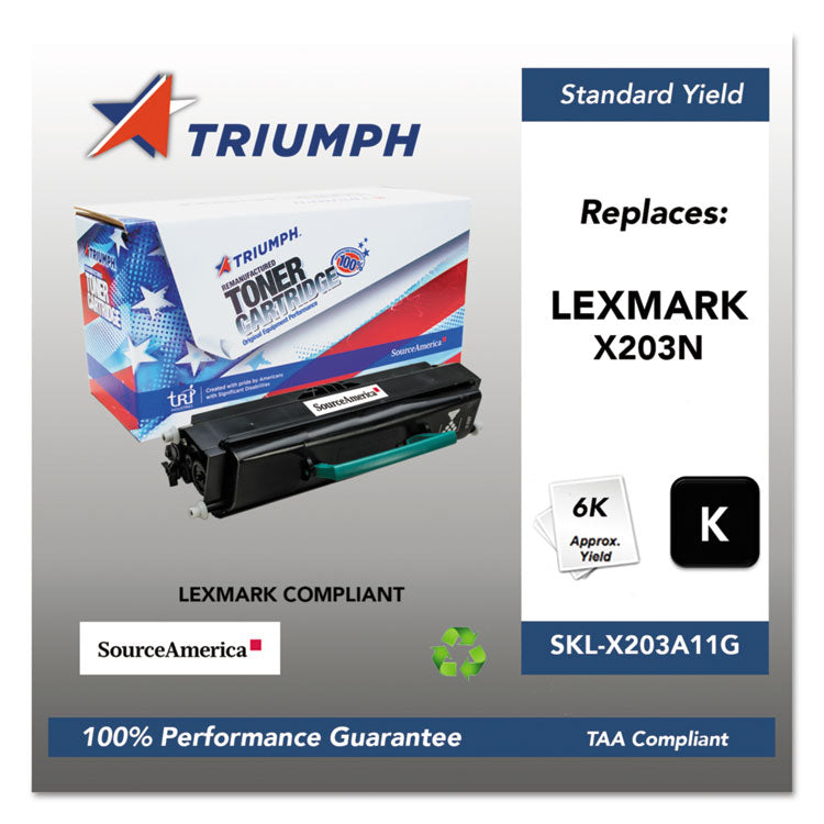751000nsh1326 Remanufactured X203a11g Toner, 2,500 Page-Yield, Black