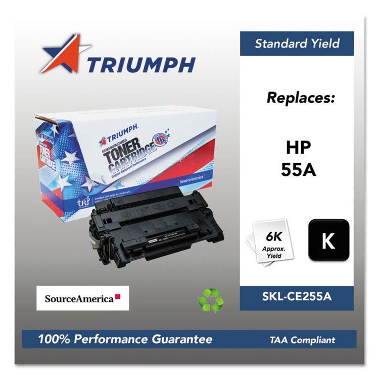 751000nsh1097 Remanufactured Ce255a (55a) Toner, 6,000 Page-Yield, Black