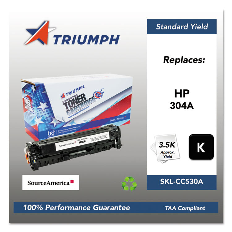 751000nsh0971 Remanufactured Cc530a (304a) Toner, 3,500 Page-Yield, Black