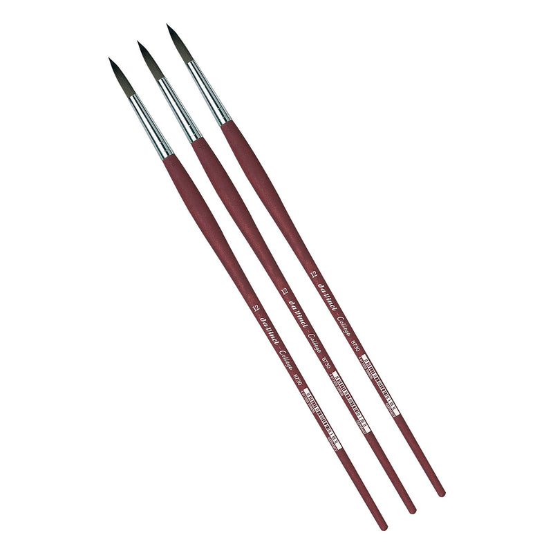 da Vinci COLLEGE Oil and Acrylic Synthetic Student Round Brush, 3 Brushes/Pack (DVXVA873012-3)
