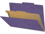 Medical Arts Press Pressboard Classification Folder, 1 Divider, 2" Expansion, Legal Size, Purple, 10/Box (DV-T52-14-3PRP)