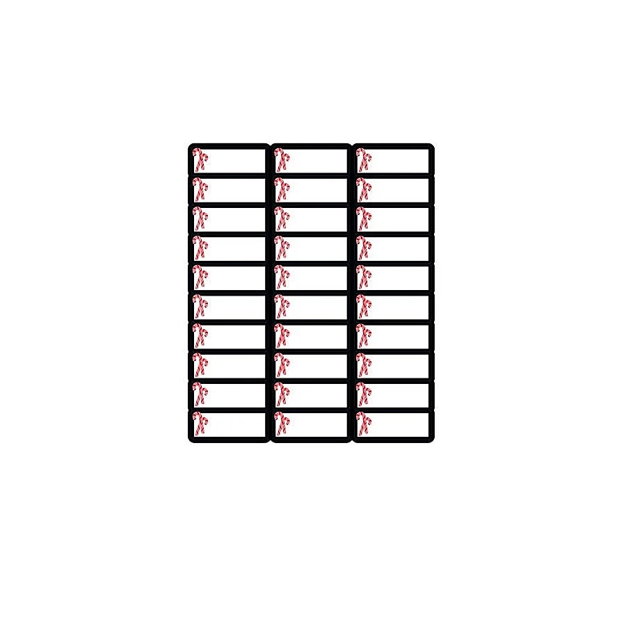Great Papers Candy Cane Christmas Address Label, White/Red/Black, 120/Pack (2021101)