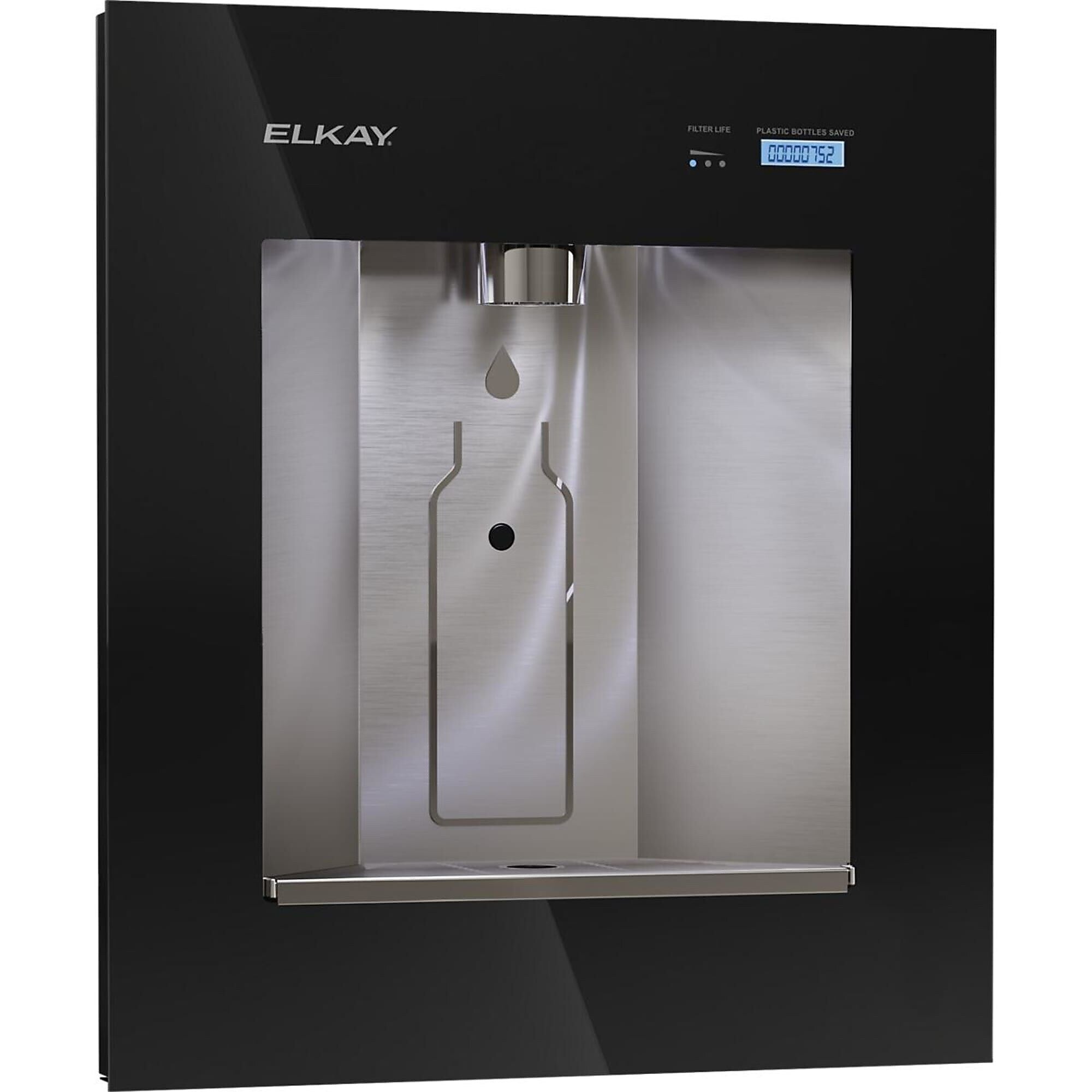 Elkay EZH2O Liv Pro Recessed Non-Refrigerated Bottle Filling Station, Midnight (LBWDC00BKC)