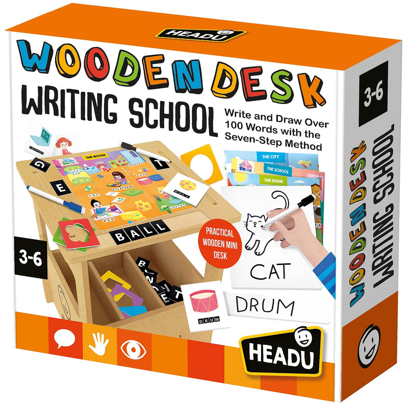 Headu Wooden Desk Writing School, Assorted Colors (HDUEN60575)