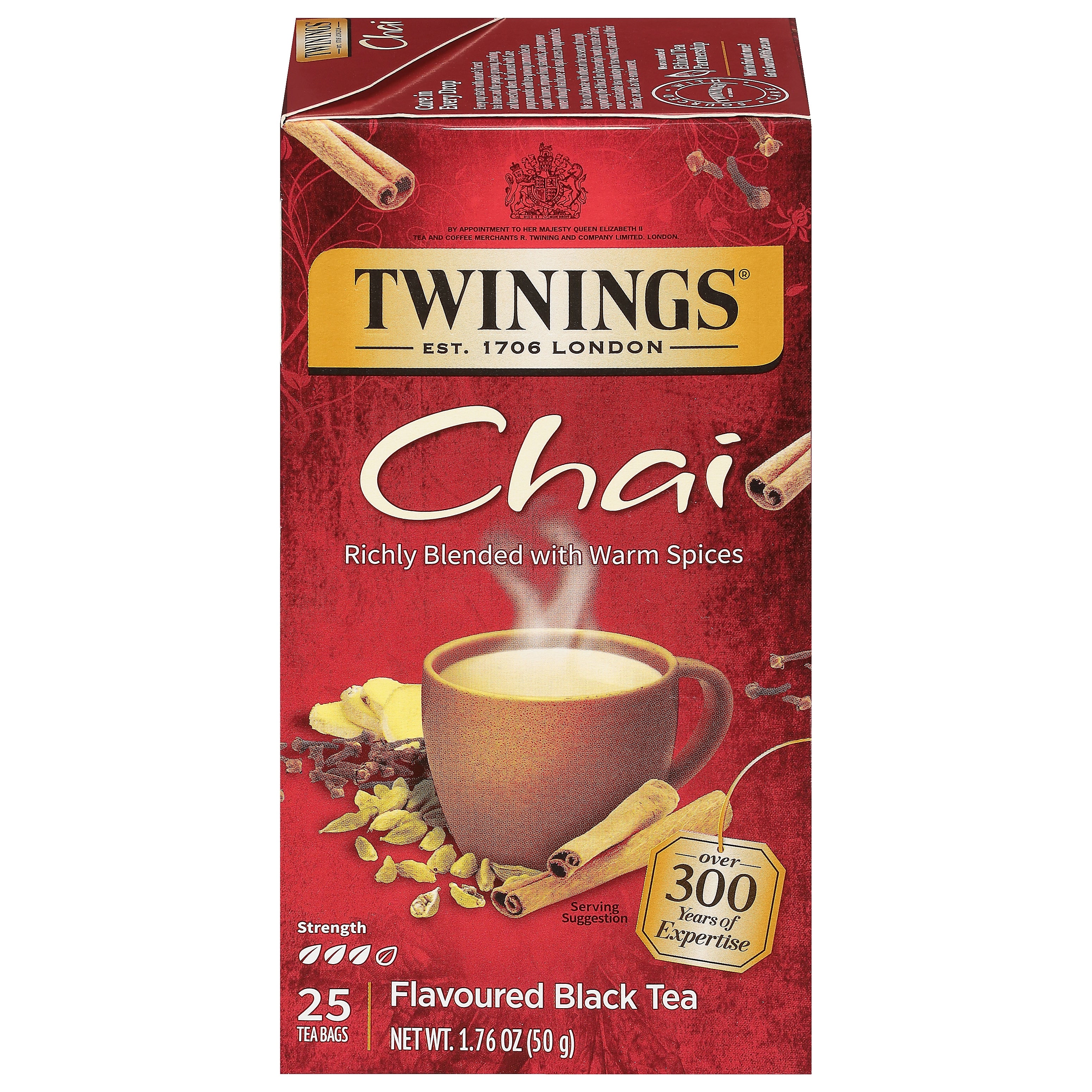 Twinings Chai Tea Bags, 25/Box (TNA51730)