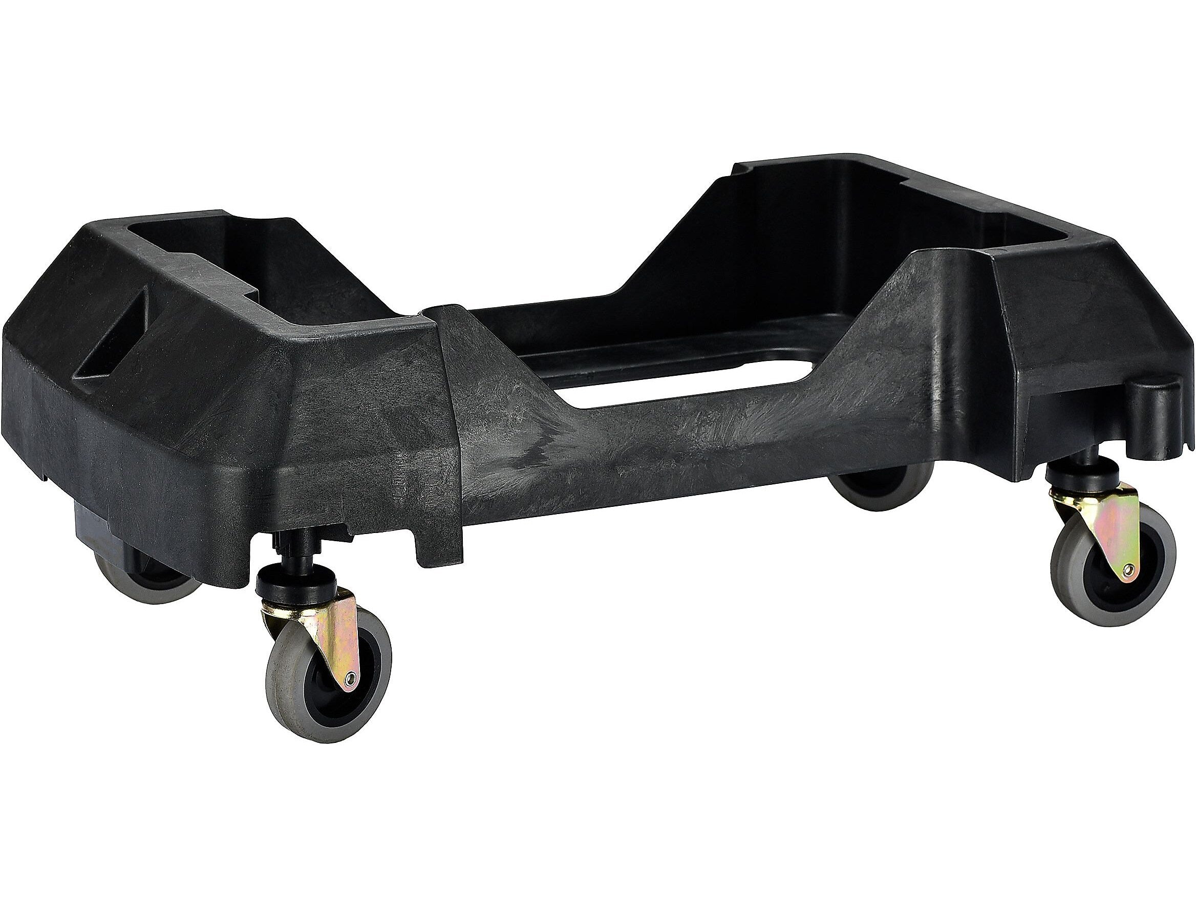Alpine Industries Polypropylene Recycling Bin and Dolly, 69 Gallon, Blue, 3/Pack (ALP477-BLU-3PKD)