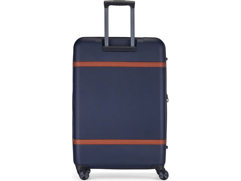 Bugatti Wellington 30" Hardside Suitcase, 8-Wheeled Spinner, TSA Checkpoint Friendly, Navy (HLG5128-Navy)