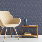 York Wallcoverings Wave Ogee Peel and Stick Wallpaper (RMK11293WP)