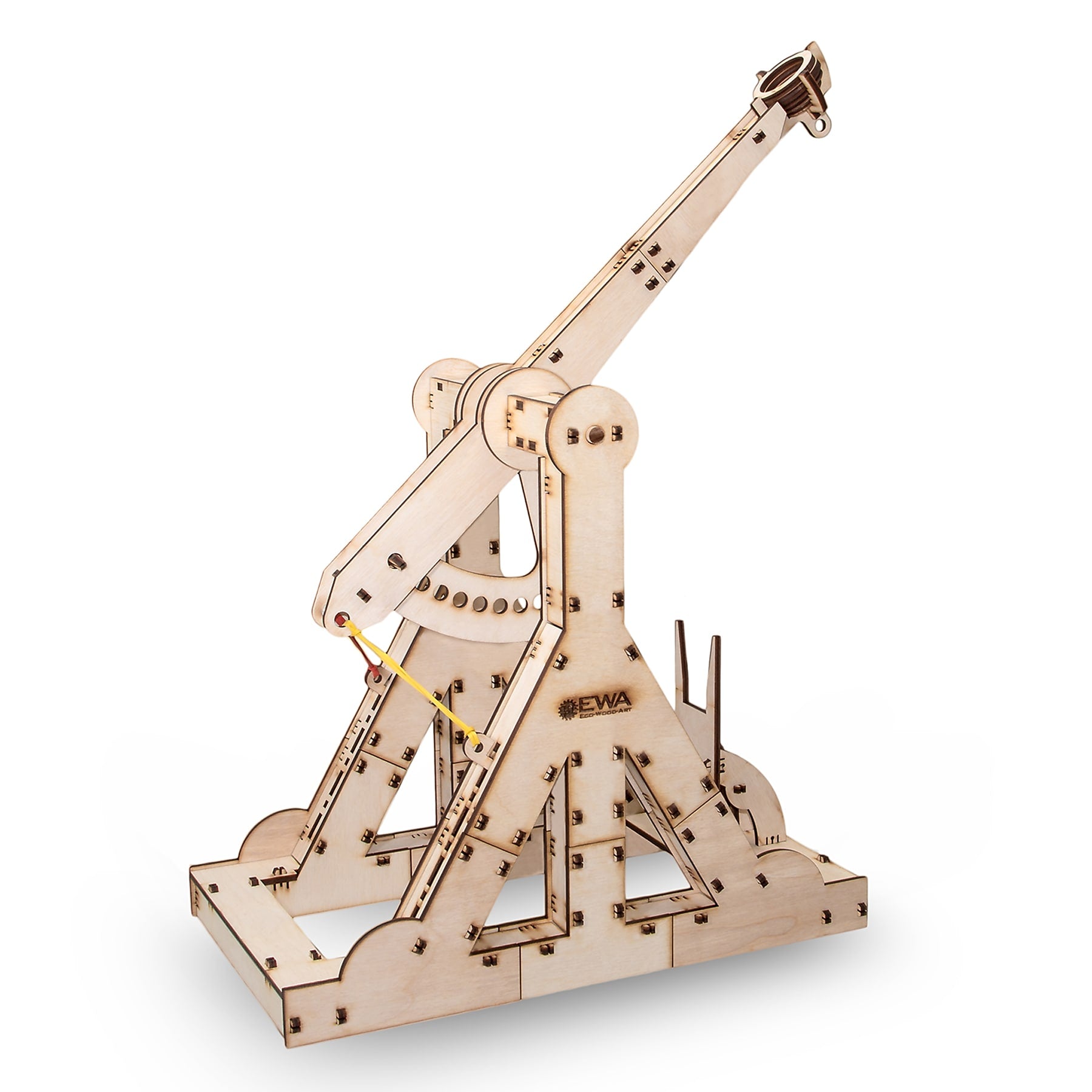 EWA Eco-Wood-Art Trebuchet 3D Wooden STEM Construction Kit, 94 Pieces/Set (AVRAV0523101)