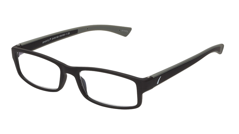 SAV Sportex High Performance +1.25 Reading Glasses, Grey (EAR4160GY-200)