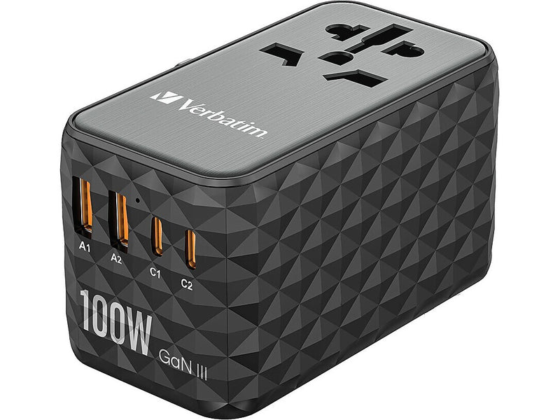 Verbatim UTA-06 Plastic Travel Power Adapter, Black (32121)