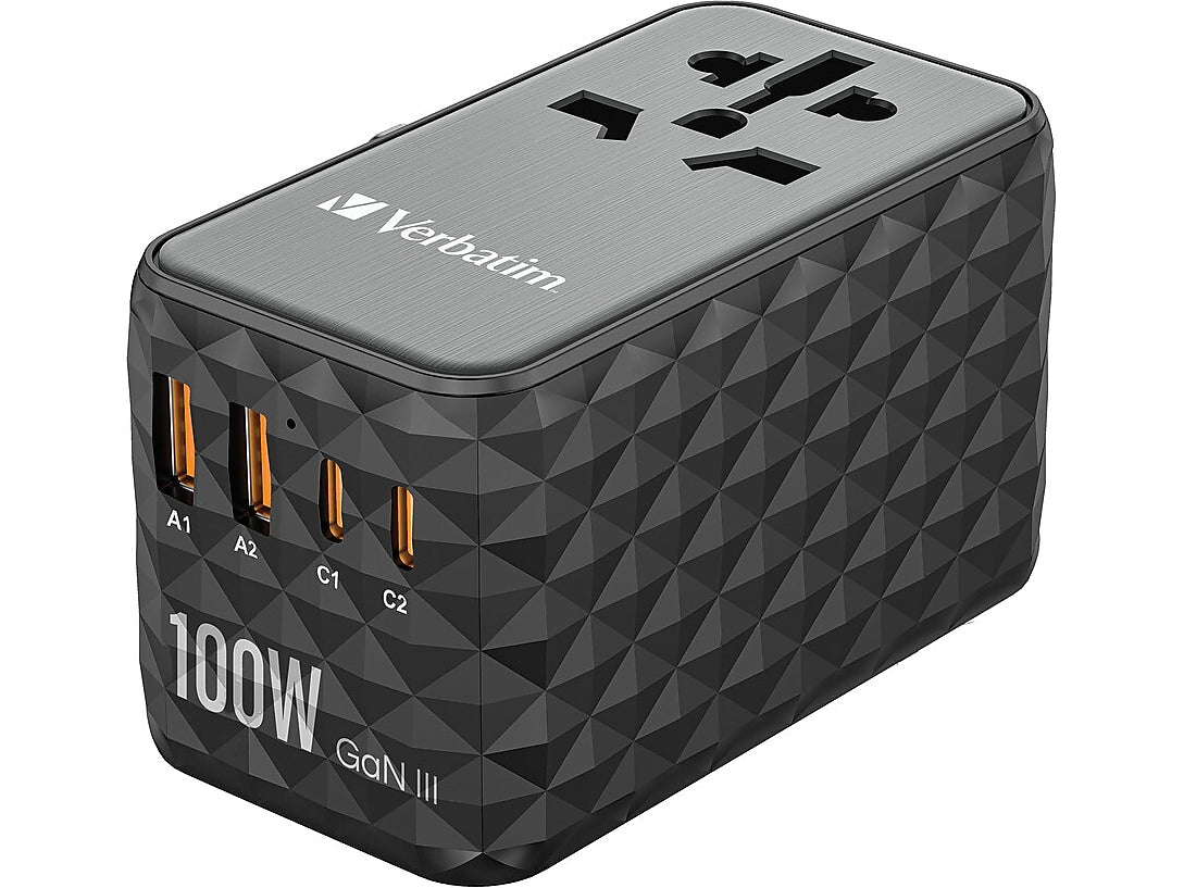 Verbatim UTA-06 Plastic Travel Power Adapter, Black (32121)