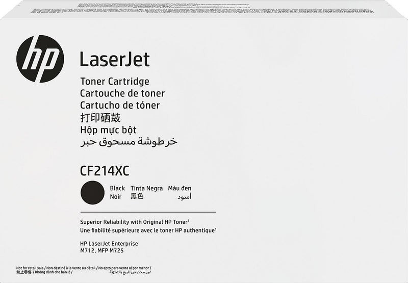HP 14XC Black High Yield Toner Cartridge, Prints Up to 17,500 Pages (CF214XC)