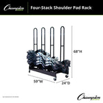 Champion Sports Four-Stack Shoulder Pad Rack