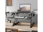 Mount-It! 30"W Manual Rectangular Adjustable Standing Desk Converter, Black (MI-15009S)