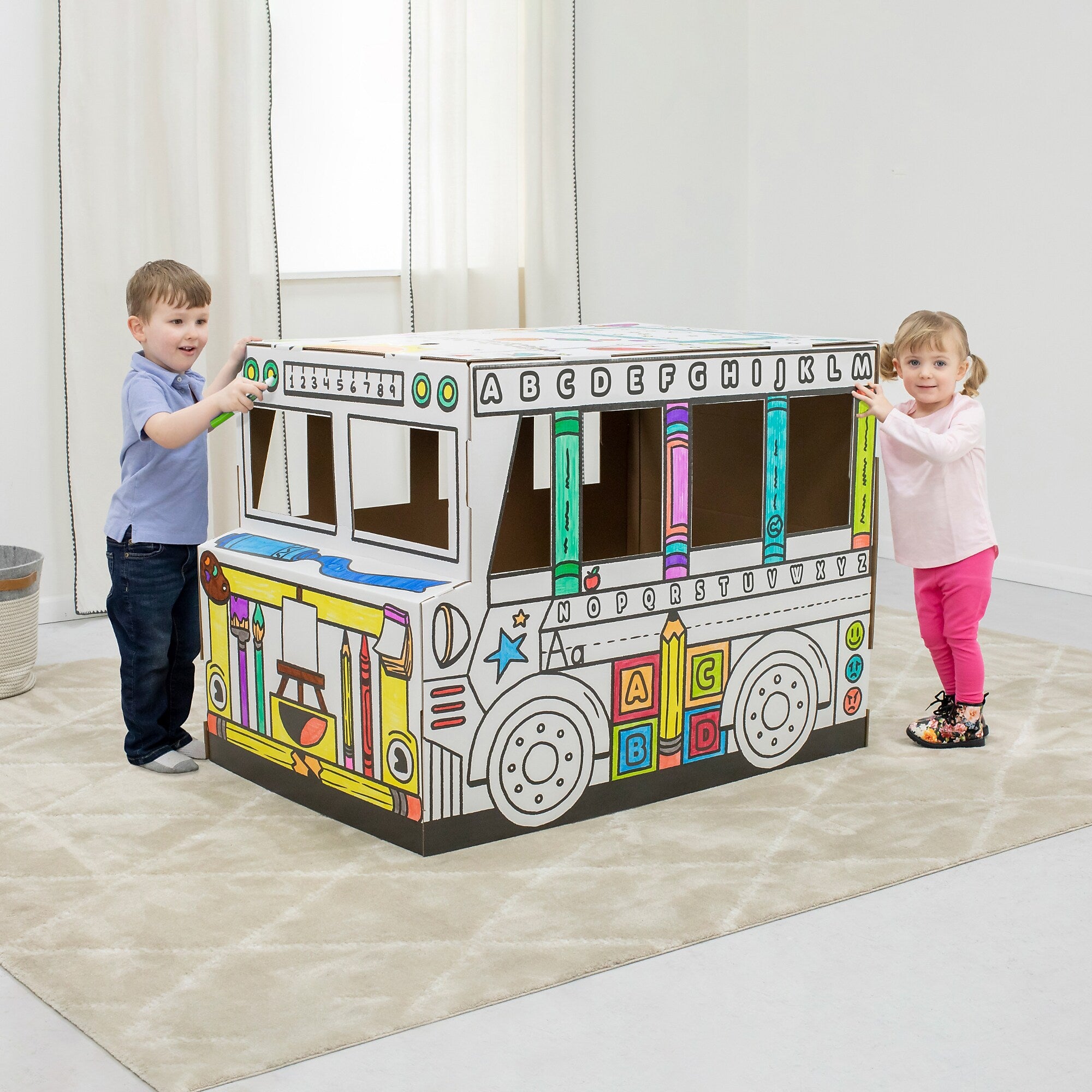 Bankers Box At Play School Bus Playhouse Kit (100016912)