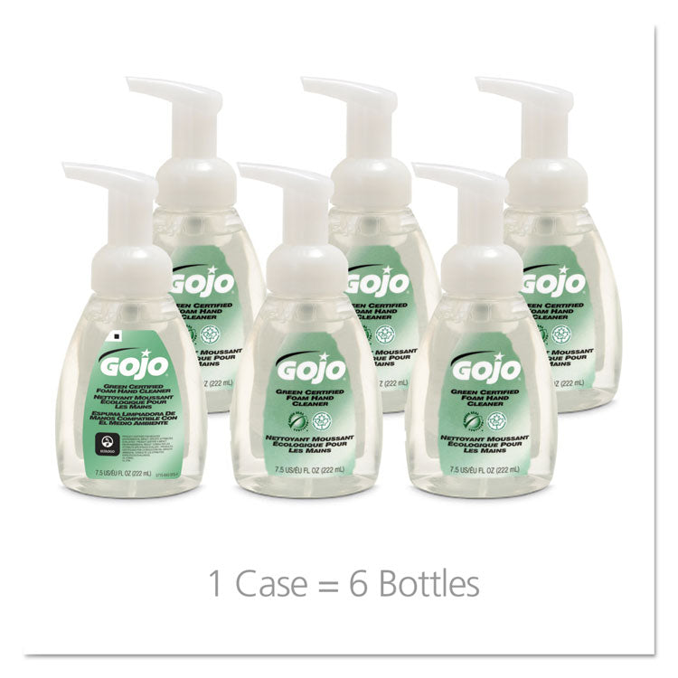 Green Certified Foam Soap, Fragrance-Free, 7.5 oz, 6/Carton