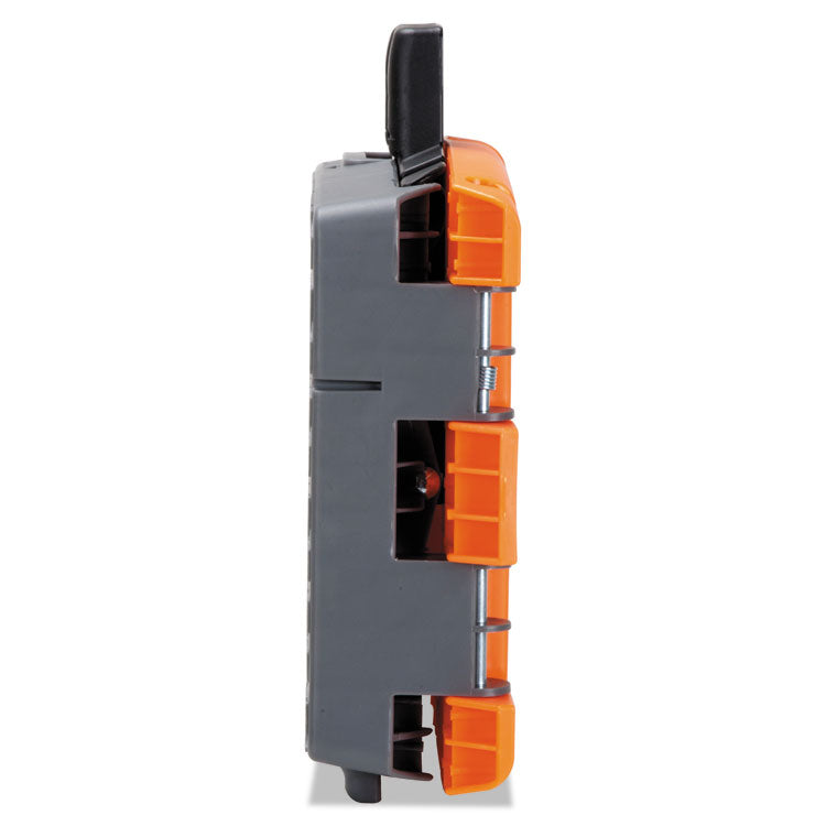 Folding Step Stool, 1-Step, 300 Lb Capacity, 8.5" Working Height, Orange/gray