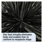 Total Recycled Content Plastic Trash Bags, 33 gal, 1.5 mil, 33" x 40", Black/Brown, 100/Carton