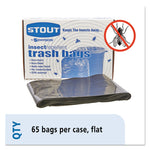 Insect-Repellent Trash Bags, 55 Gal, 2 Mil, 37" X 52", Black, 65/box
