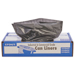 Total Recycled Content Plastic Trash Bags, 45 gal, 1.5 mil, 40" x 48", Black/Brown, 100/Carton
