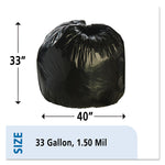 Total Recycled Content Plastic Trash Bags, 33 gal, 1.5 mil, 33" x 40", Black/Brown, 100/Carton