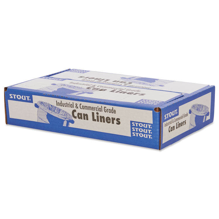Total Recycled Content Plastic Trash Bags, 60 gal, 1.5 mil, 38" x 60", Black/Brown, 100/Carton