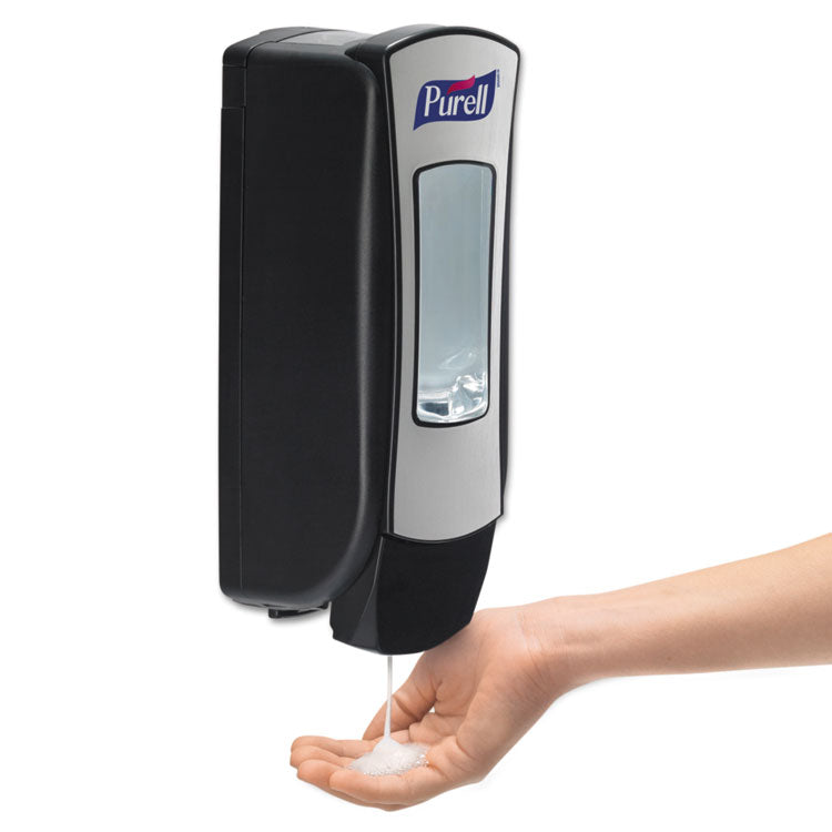 ADX-12 Dispenser, 1,200 mL, 4.5 x 4 x 11.25, Chrome/Black, 6/Carton