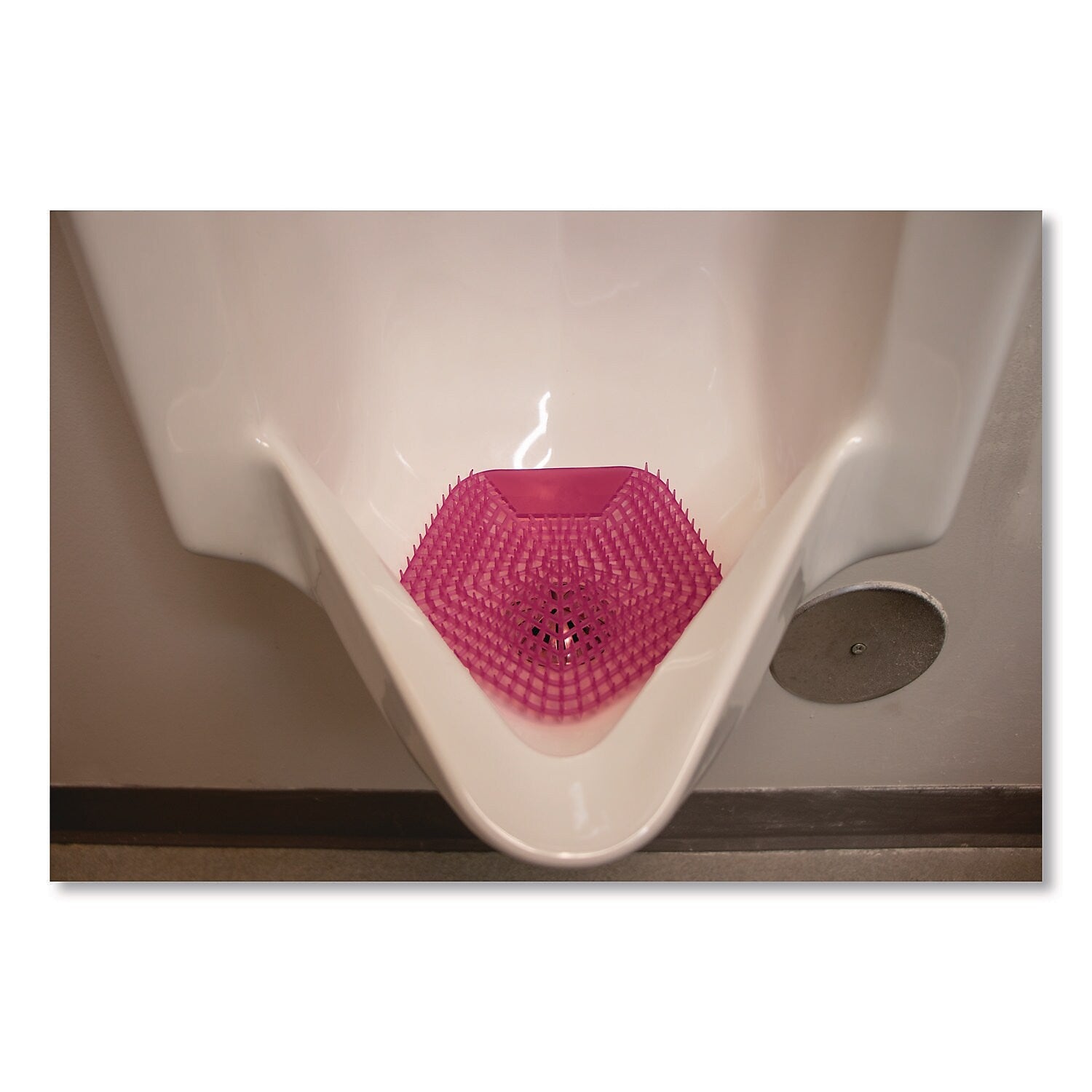 Boardwalk Anti-Splash Urinal Screen, Apple Cinnamon Scent, Red, 10/Box (WCBX-P-010I010I-01-AAS80-)
