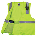Ergodyne GloWear 8210Z High Visibility Sleeveless Safety Vest, ANSI Class R2, Lime, S/M (21053)