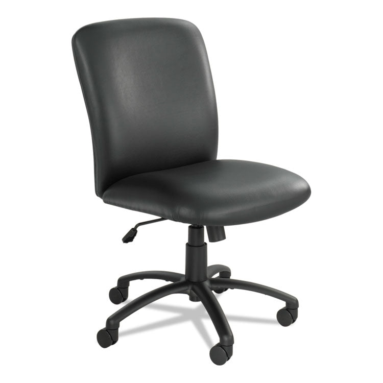 Uber Big/tall Series High Back Chair, Vinyl, Supports Up To 500 Lb, 19.5" To 23.5" Seat Height, Black