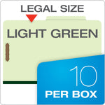 Pendaflex Pressboard Classification Folder, 2-Dividers, 2 1/2" Expansion, Legal Size, Light Green, 10/Box (17176EE)