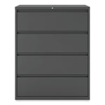 Alera 4-Drawer Lateral File Cabinet, Letter/Legal Size, Lockable, 52.5"H x 42"W x 18.63"D, Charcoal (ALEHLF4254CC)