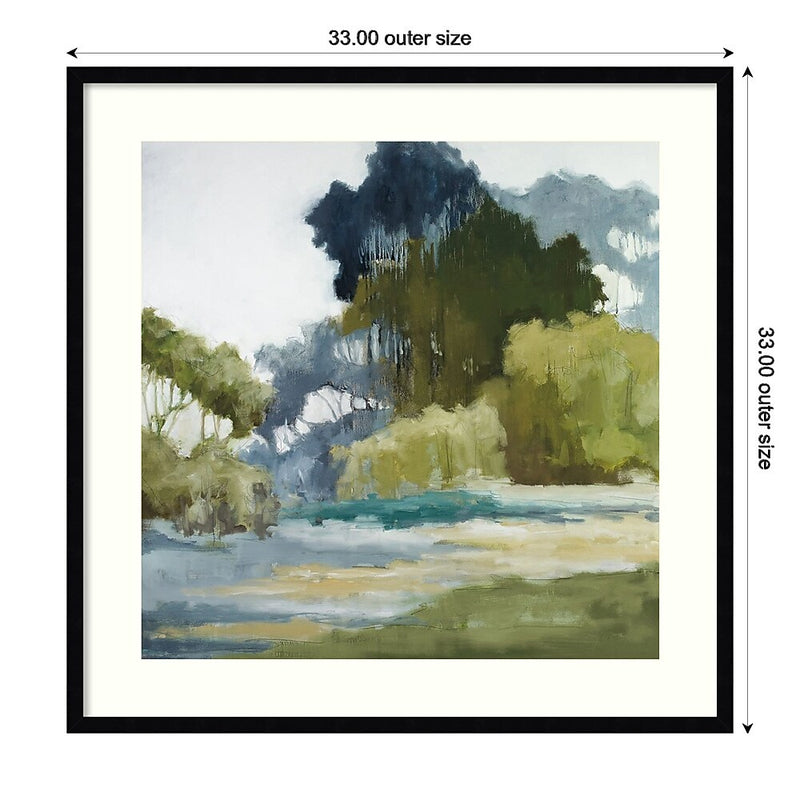 Amanti Art Bean Fields Tall Trees by Jacqueline Ellens Wood Framed Wall Art Print, 33" x 33" (A42675345300)