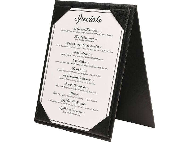 Excello Global Products Menu Holder, 4" x 6", Black (SPLS-MENU-4X6A)